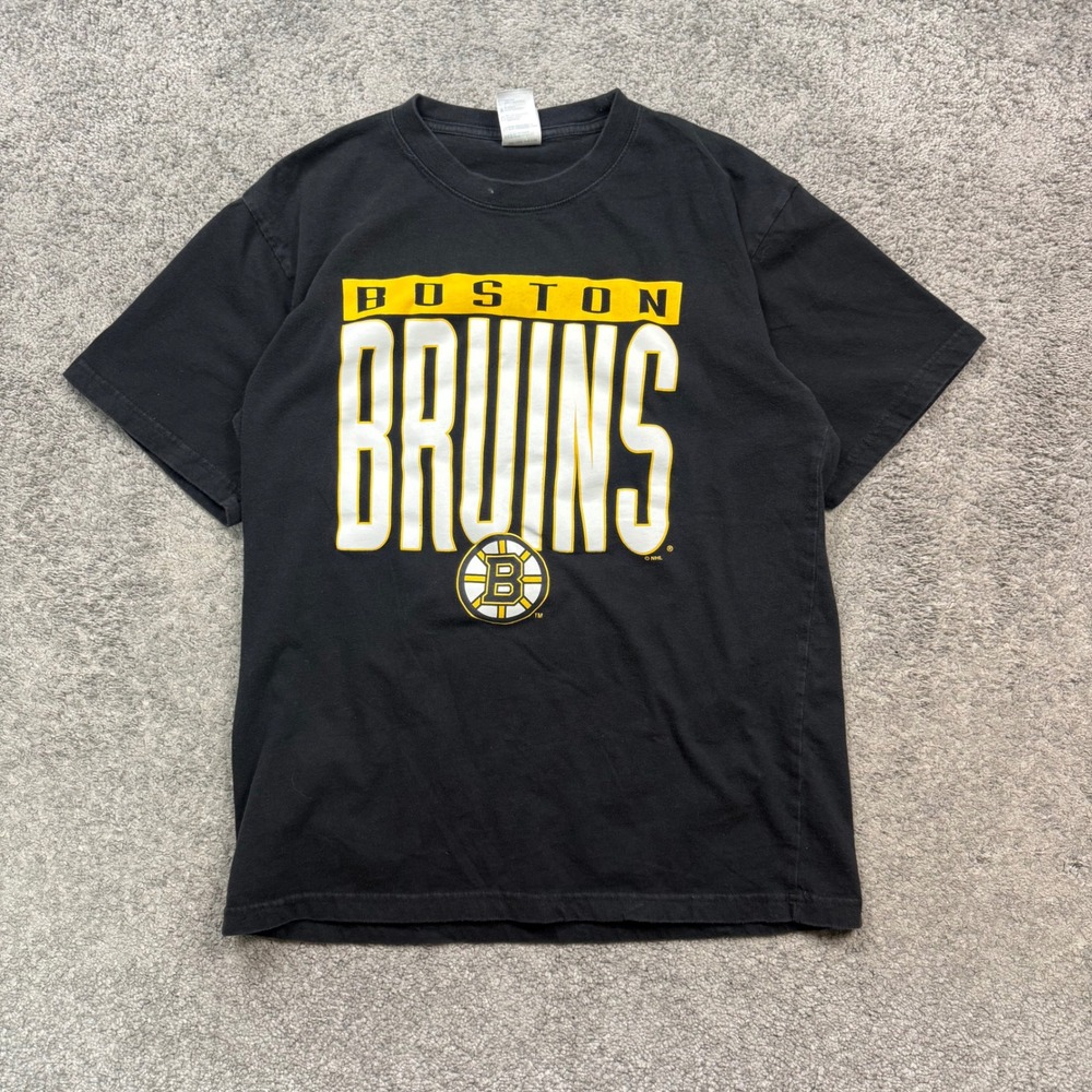 Bulletin Boston Bruins NHL Graphic T-Shirt Black Size L Sportswear Tee